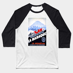 Vintage Travel Poster France Course de Cote de La Baraque Baseball T-Shirt